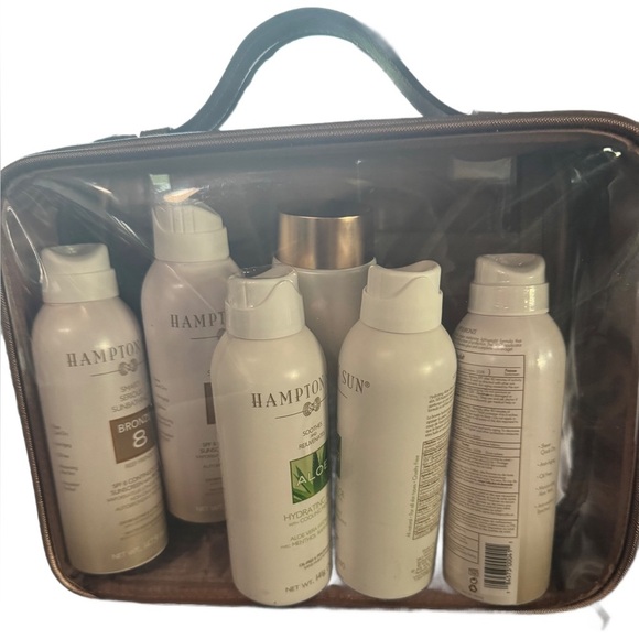 Calpak Transparent Cosmetic Case in Carmel 
11.25" x 9" x 5.75" - Picture 9 of 13